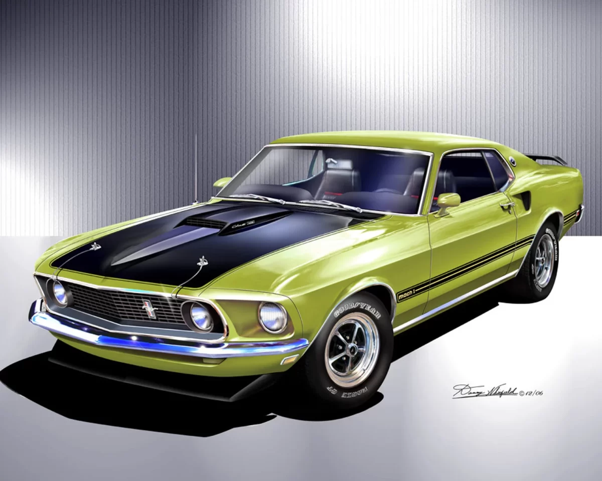 1969 Ford Mustang Mach 1 in Lime Green